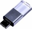 USB-флешка промо на 64 ГБ прямоугольной формы, выдвижной механизм, черный