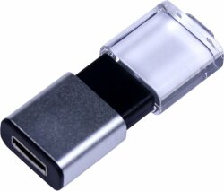 USB-флешка промо на 64 ГБ прямоугольной формы, выдвижной механизм, черный