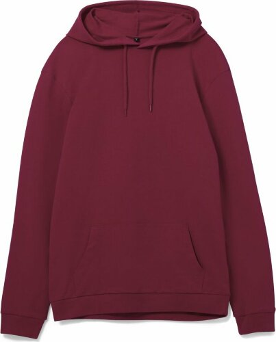 Толстовка с капюшоном унисекс Hoodie, бордовая, L