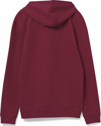 Толстовка с капюшоном унисекс Hoodie, бордовая, L