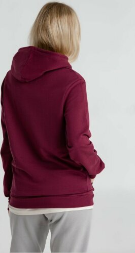 Толстовка с капюшоном унисекс Hoodie, бордовая, L