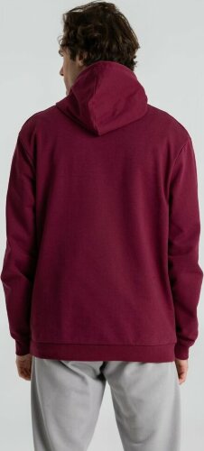 Толстовка с капюшоном унисекс Hoodie, бордовая, L