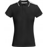 Рубашка-поло Roly Tamil женская, черный/белый, размер XL (48-50)