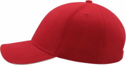 Бейсболка LIBERTY SANDWICH, 6 клиньев, сэндвич, металлическая застежка, красный, белый