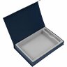 Коробка Silk с ложементом под ежедневник 15х21 см и ручку, ver.2, синяя