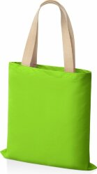 Сумка для шопинга Steady из хлопка с парусиновыми ручками 260 г/м2, зеленое яблоко