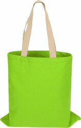 Сумка для шопинга Steady из хлопка с парусиновыми ручками 260 г/м2, зеленое яблоко