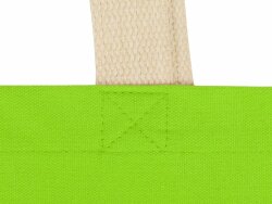 Сумка для шопинга Steady из хлопка с парусиновыми ручками 260 г/м2, зеленое яблоко