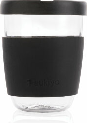 Стакан из боросиликатного стекла Ukiyo с силиконовой крышкой и держателем