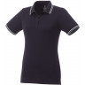  Женская футболка поло Elevate Fairfield с коротким рукавом с проклейкой, темно-синий/серый меланж/белый, размер XS (40)