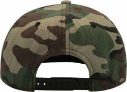 Бейсболка SNAP BACK 400, 6 клиньев, пластиковая застежка, зеленый камуфляж, универсальный