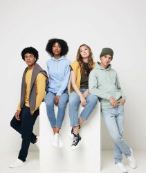 Худи Iqoniq Jasper из переработанного хлопка, унисекс, 340 г/м2, темно-серый, размер XL