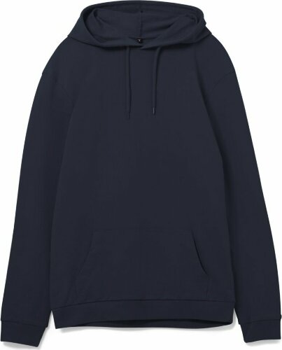 Толстовка с капюшоном унисекс Hoodie, темно-синяя, S