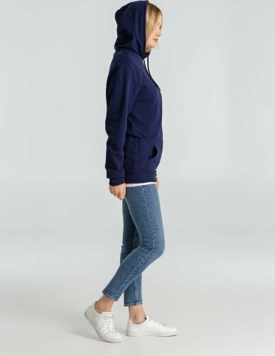 Толстовка с капюшоном унисекс Hoodie, темно-синяя, S