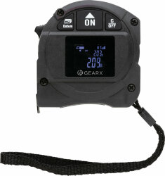 Рулетка 5 м Gear X с лазерным дальномером 30 м