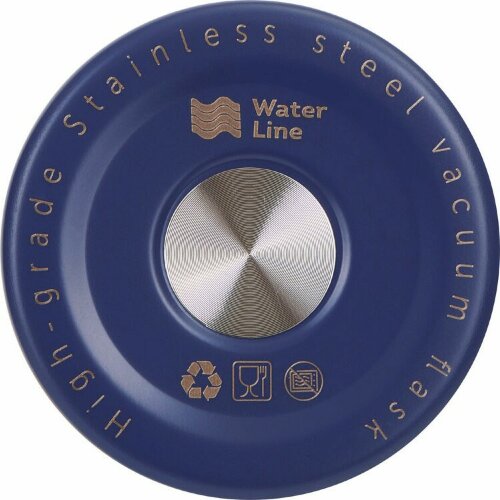 Вакуумная термокружка Waterline Decart, 450 мл, тубус, ярко-синий