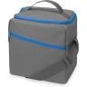 Изотермическая сумка-холодильник US Basic Classic c контрастной молнией, серый/голубой