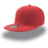 Бейсболка SNAP BACK 400, 6 клиньев, пластиковая застежка, красный, универсальный