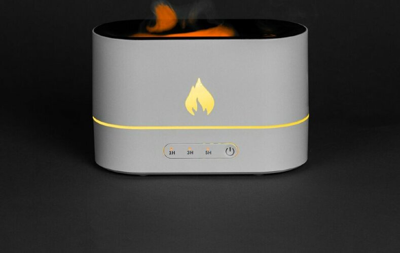 Увлажнитель-ароматизатор с имитацией пламени Molti Fuego, белый