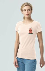 Футболка женская CoolColor «Любоф-моркоф II», розовая, L
