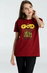 Футболка Author&#039;s A God is High, гранатово-красная, S