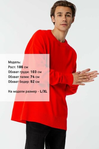 Джемпер оверсайз унисекс teplo Stated в сумке, красный, размер L/XL
