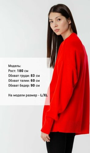 Джемпер оверсайз унисекс teplo Stated в сумке, красный, размер L/XL