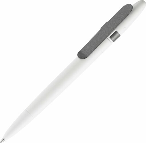 Ручка шариковая Prodir DS5 TSM Metal Clip, белая с серым