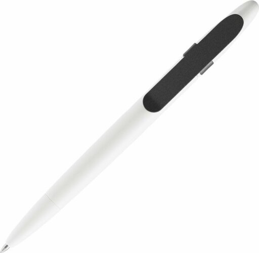 Ручка шариковая Prodir DS5 TSM Metal Clip, белая с серым