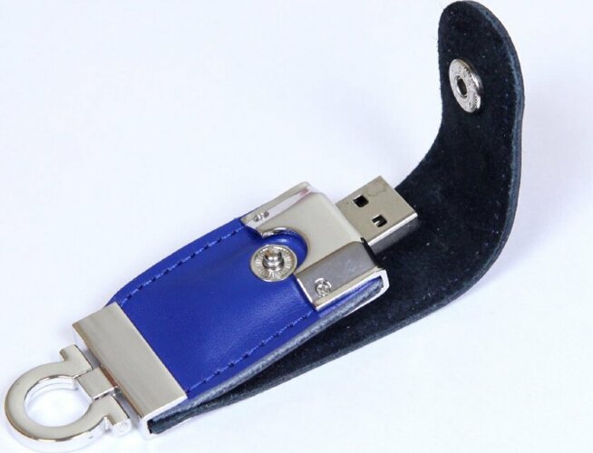 USB-флешка на 32 Гб в виде брелка, синий