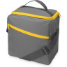Изотермическая сумка-холодильник US Basic Classic c контрастной молнией, серый/желтый