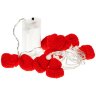 Гирлянда Cosy Poms, красная