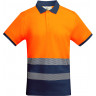  Рубашка поло Roly Atrio мужская, нэйви/неоновый оранжевый, размер M (46-48)