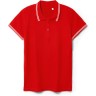 Рубашка поло женская Unit Virma Stripes Lady, красная, размер S