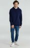 Толстовка с капюшоном унисекс Hoodie, темно-синяя, 3XL