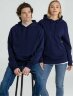 Толстовка с капюшоном унисекс Hoodie, темно-синяя, 3XL