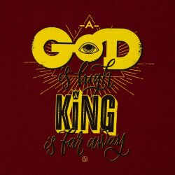 Футболка Author&#039;s A God is High, гранатово-красная, XL