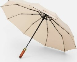 Зонт складной Cloudburst в подарочной упаковке, бежевый
