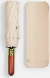 Зонт складной Cloudburst в подарочной упаковке, бежевый