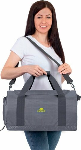 Легкая складная дорожная сумка RIVACASE 5542, 30 л, серый