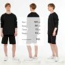 Свитшот унисекс andor S1, черный, размер XS/S