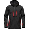 Куртка софтшелл мужская Stormtech Patrol, черная с красным, размер M