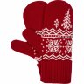 Варежки teplo Elnik, красные с молочно-белым, размер S/M