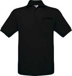 Поло B&amp;C Safran Pocket, черный, XL
