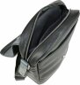 Сумка наплечная BUGATTI Moto D, чёрная, полиуретан, 25х8х30 см, 4 л