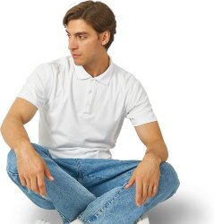 Поло мужское с эластаном US Basic Chicago, 200 гр пике, белый, 4XL (62)