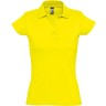 Рубашка поло женская Sol's Prescott Women 170, желтая (лимонная), размер S