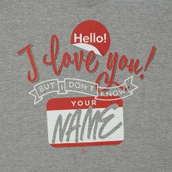 Футболка Author&#039;s Hello! I Love You!, серый меланж, S