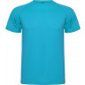 Спортивная футболка Roly Montecarlo мужская, бирюзовый, размер S (44-46)