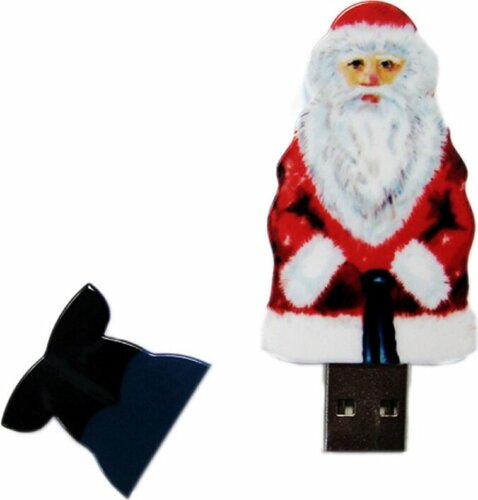 USB-флешка на 64 ГБ Дед Мороз Santa под нанесение, белый